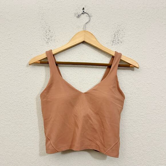 lululemon athletica Tops - LULULEMON Align Tank Top Tan Cropped V-Neck Gym Training Activewear